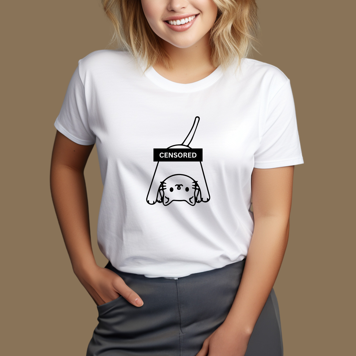 Censored Cat | Funny Unisex Relaxed Fit 100% Cotton Premium T-Shirts