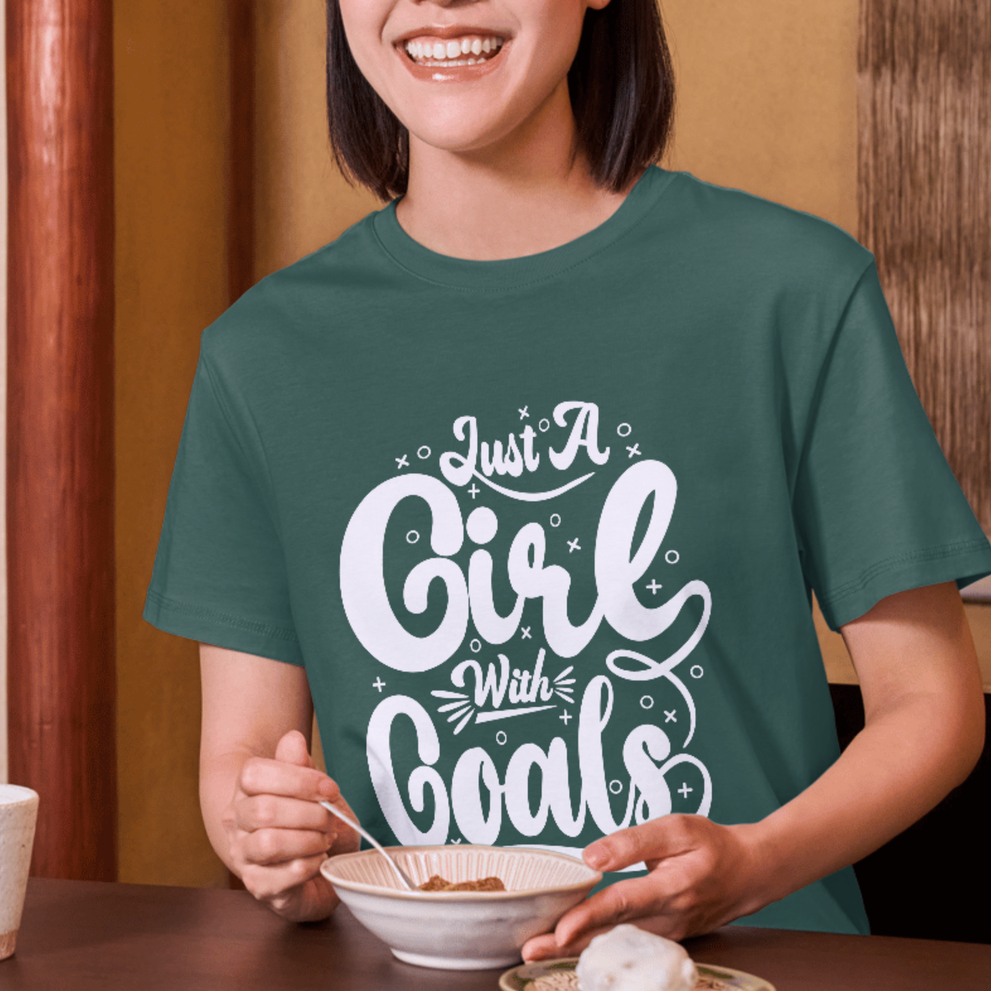 Just a girl with goals | Women Relaxed Fit T-Shirt