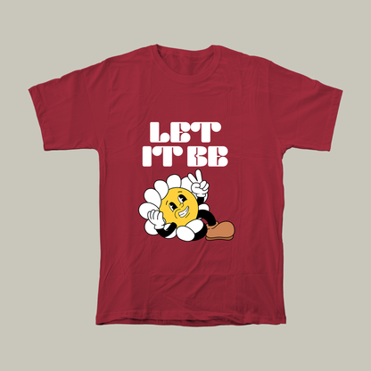 Let It Be- Retro Themed Relaxed Fit Unisex Cotton T-Shirt