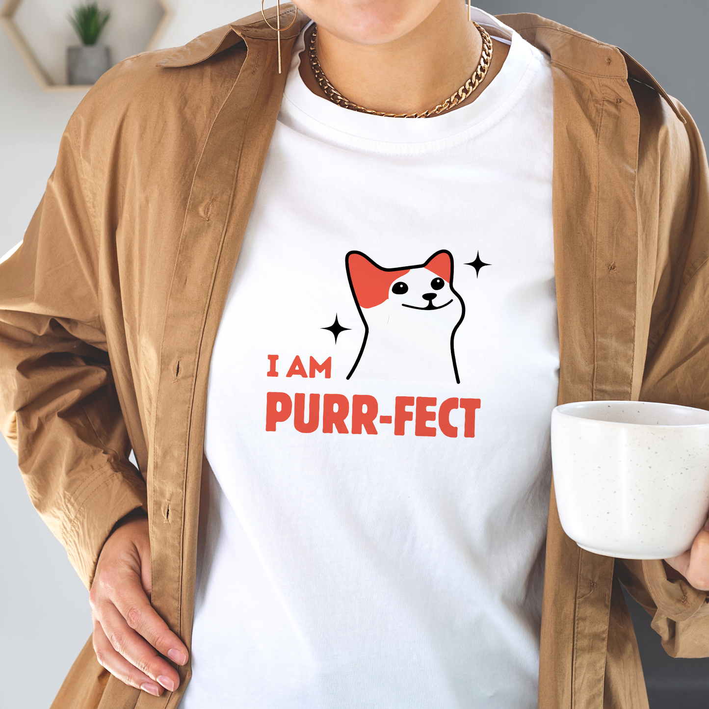 I am Purr-Fect | Funny Cat Unisex Relaxed Fit 100% Cotton Premium T-Shirts