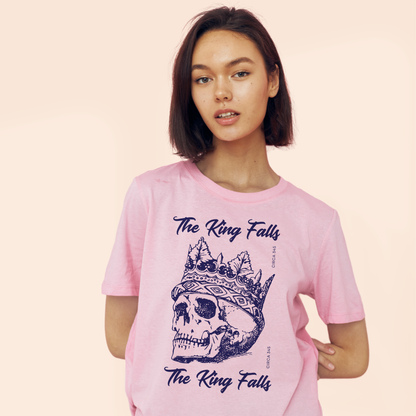 The King Falls | Dark Academia Aesthetic | Unisex Round Neck Half Sleeve T-Shirt - Summer Wear | Light Weight | Cotton | Breathable